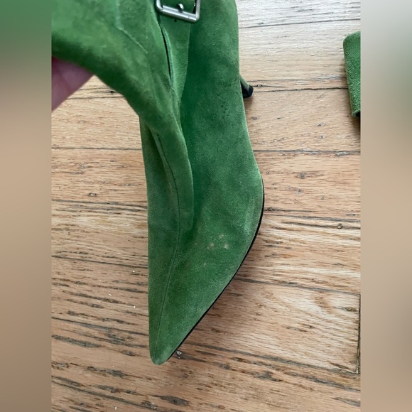 Vero Cuoio + Marc Jacob’s vintage Italian suede Green Heeled Boots - Picture 9 of 11